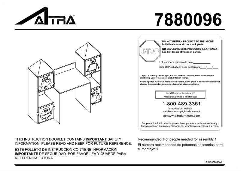 Page 1 of the manual User Manual Altra Castlebrook 7880096