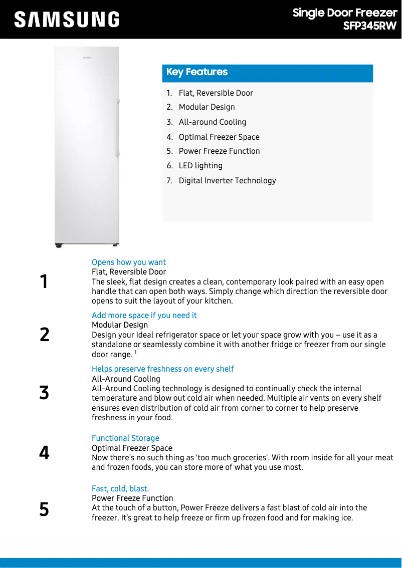 First page image of the manual for SFP345RW