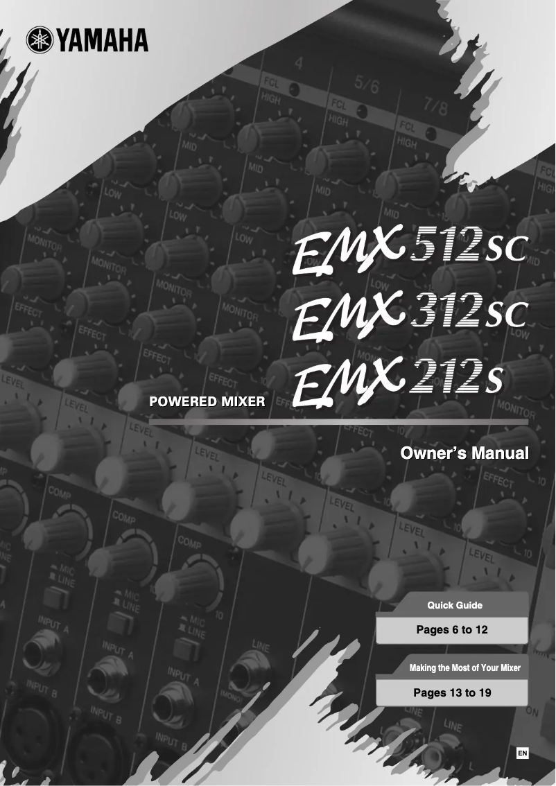 First page image of the manual for EMX512SC