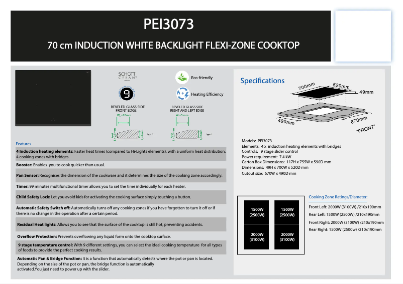 Page 1 de la notice Manuel utilisateur Silverline PEI 3073