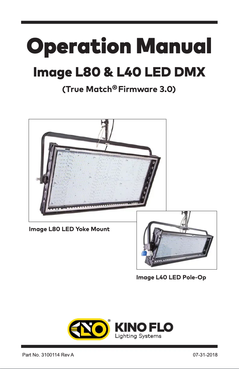 First page image of the manual for Image L40 LED