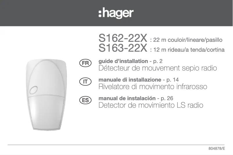 First page image of the manual for S163-22X