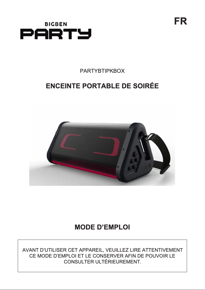 First page image of the manual for KBOX