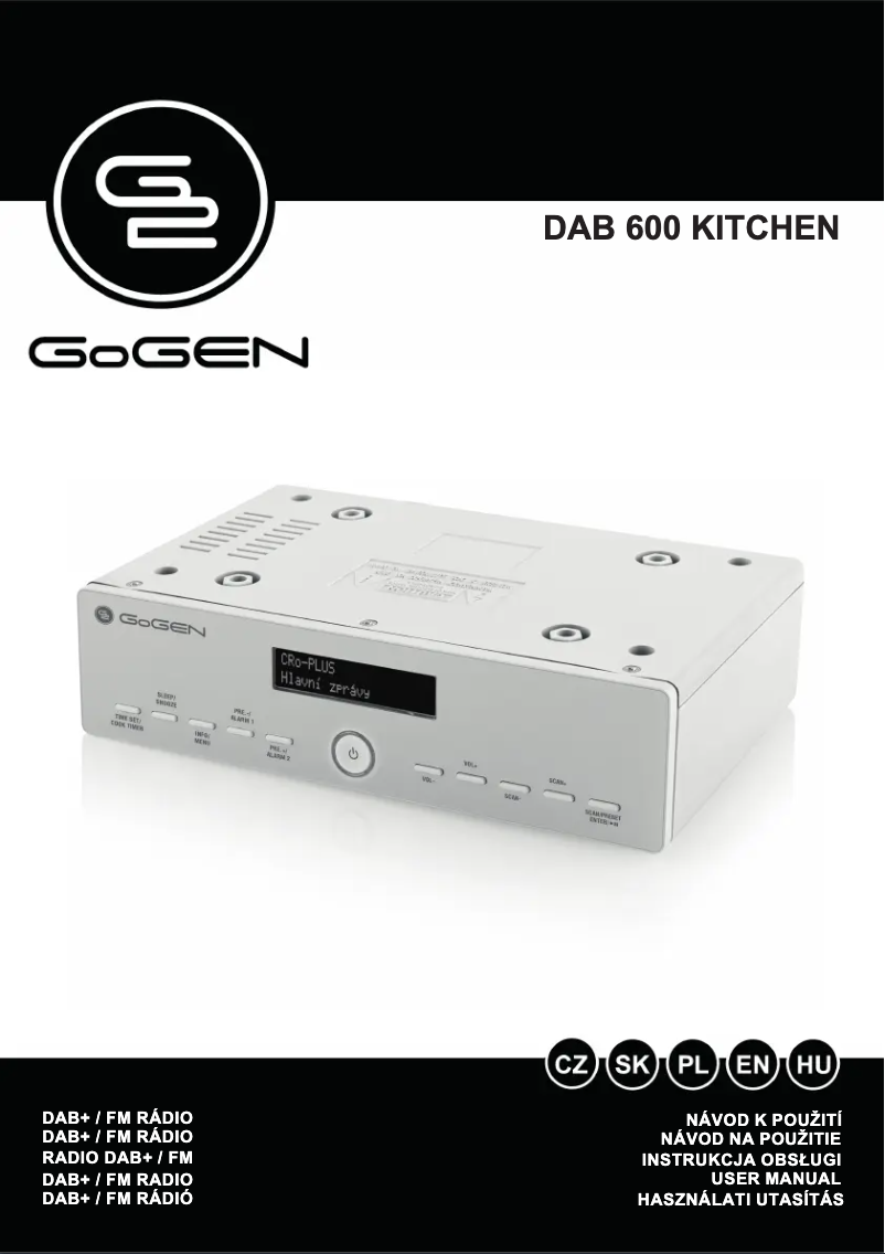 Page 1 of the manual User Manual GoGen DAB 600 KITCHEN