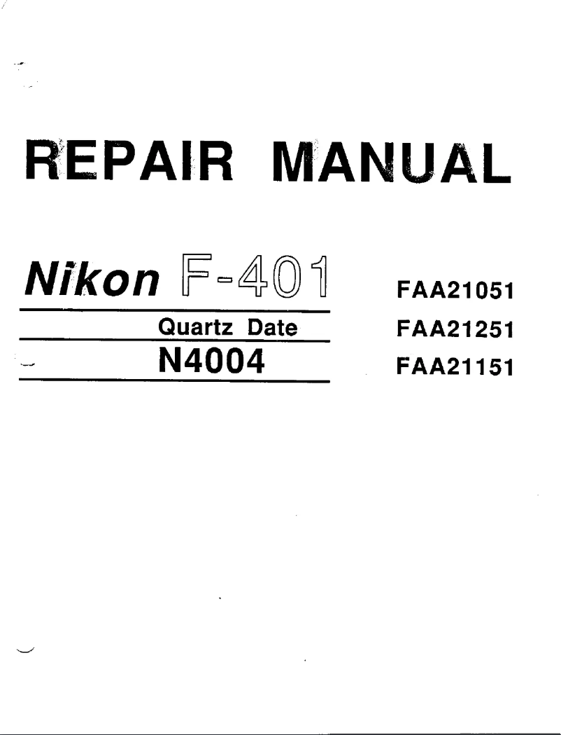 First page image of the manual for F-401