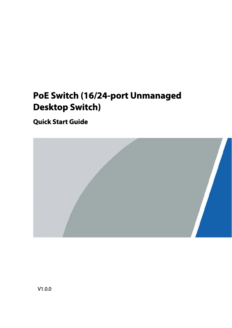 Page 1 of the manual Quick Start Guide Dahua Technology PFS3228-24GT-240