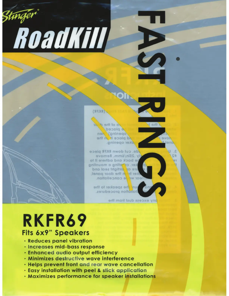 First page image of the manual for Roadkill RKFR69