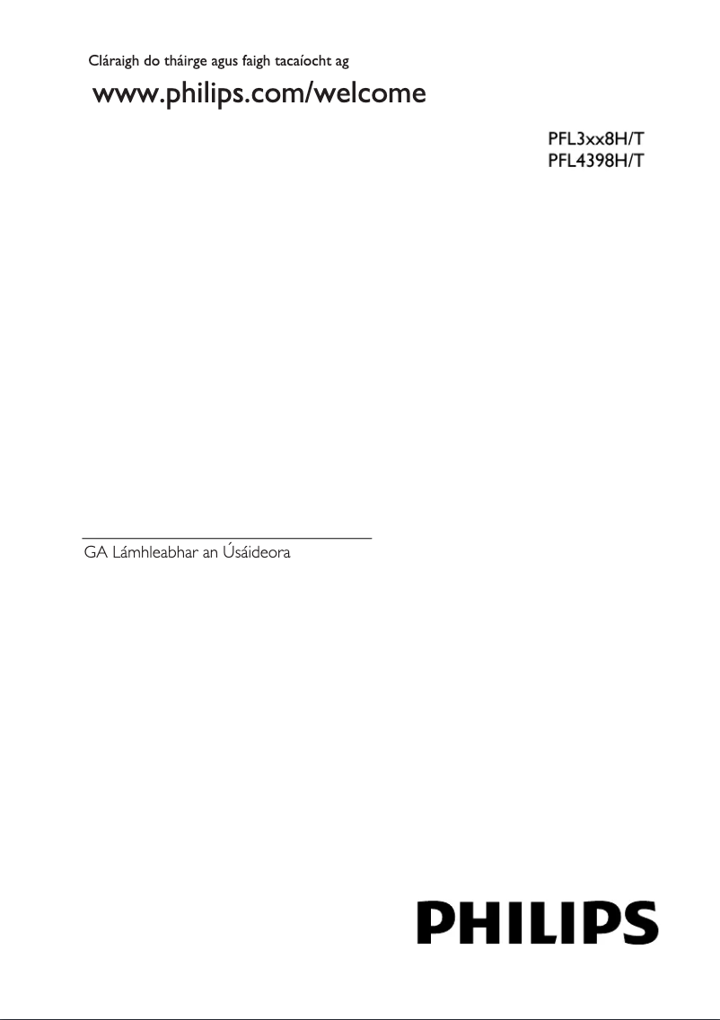 First page image of the manual for 32PFL3168H