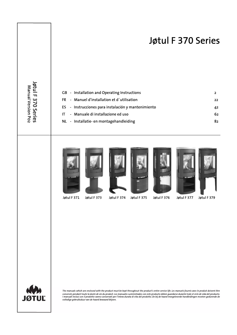 First page image of the manual for F 371