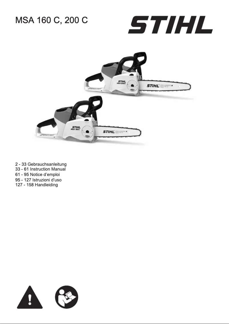 First page image of the manual for MSA 200 C