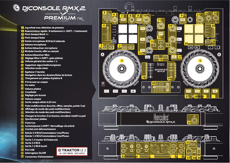 Image de la première page du manuel de l'appareil DJ Console RMX2 Premium TR