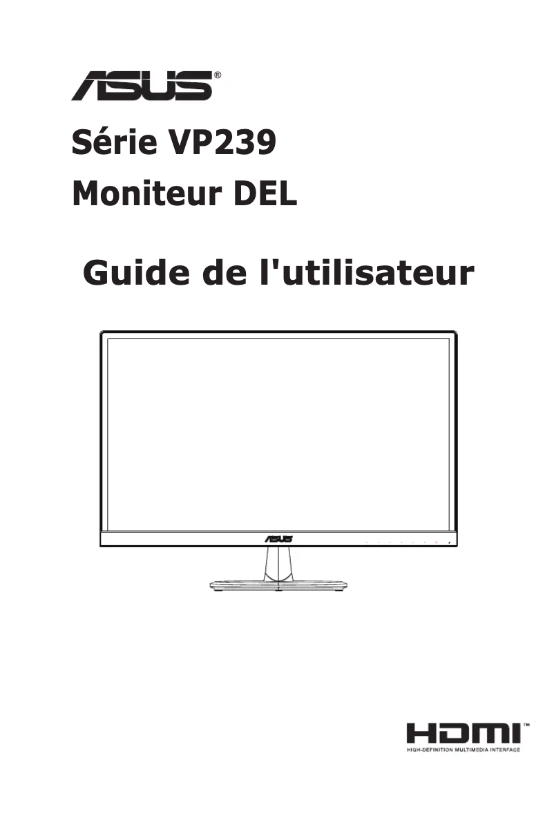 Page 1 of the manual User Manual Asus VP239T