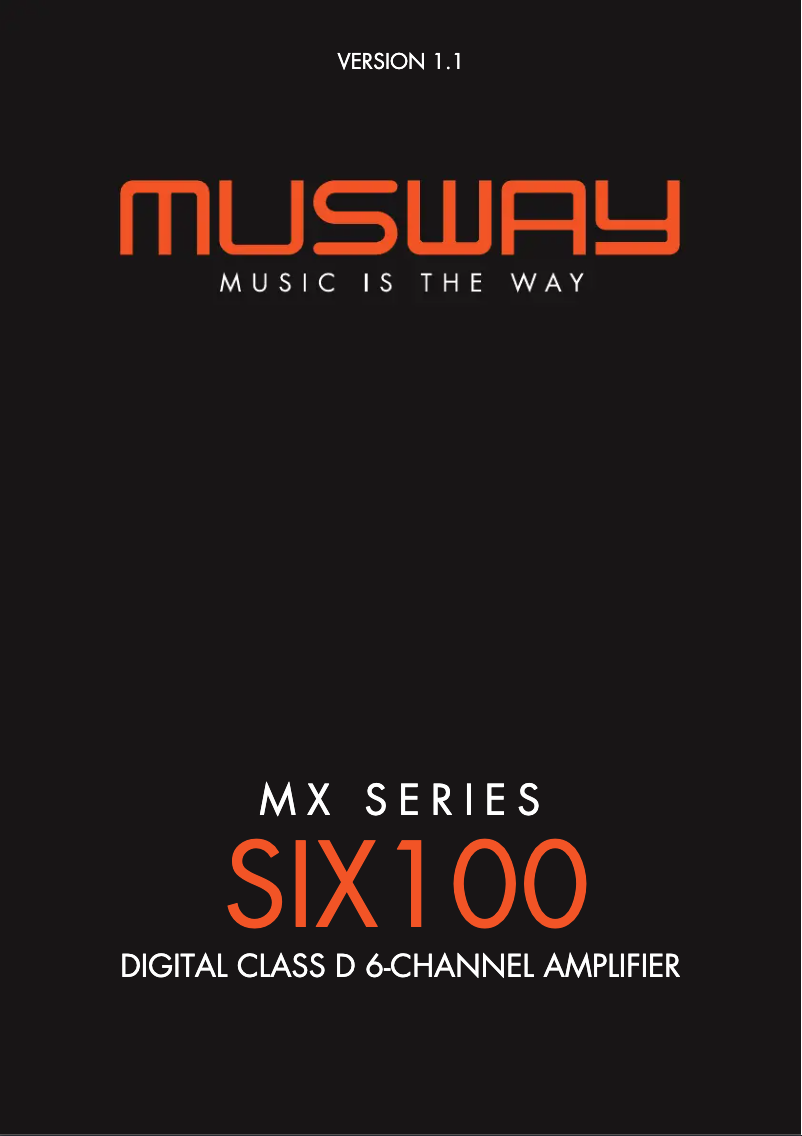 First page image of the manual for SIX100