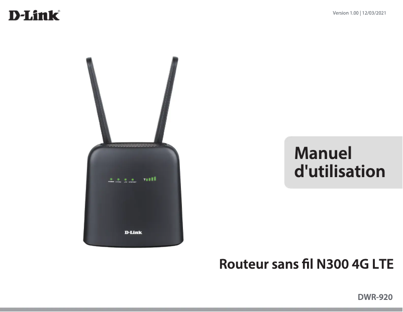 First page image of the manual for DWR-920