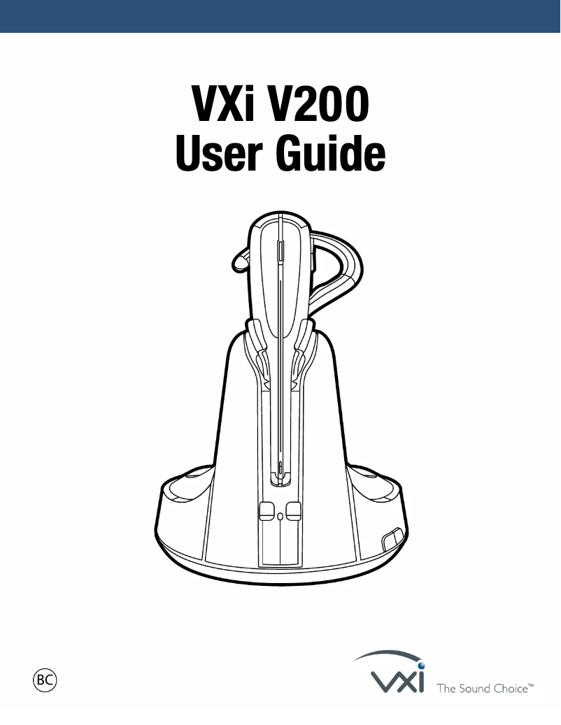 First page image of the manual for V200