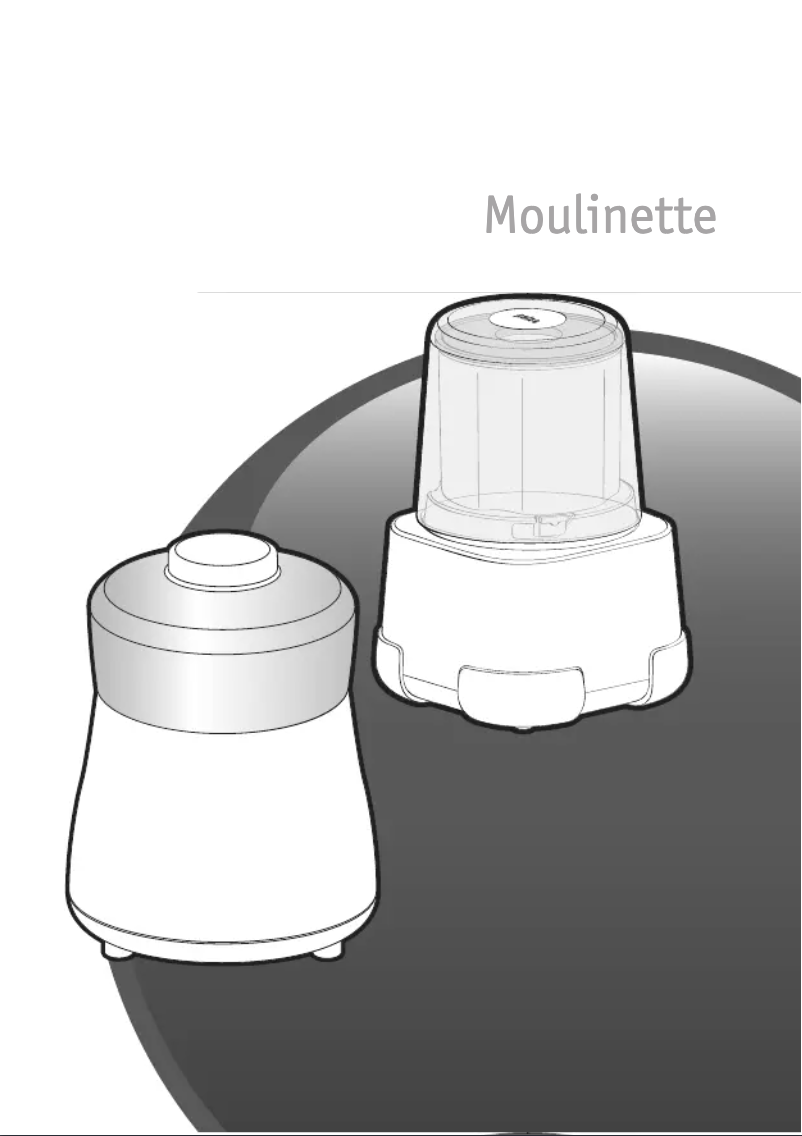 Page 1 of the manual User Manual Moulinex Moulinette DP8108