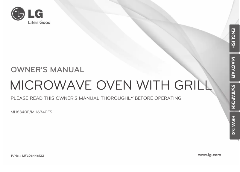 First page image of the manual for MH6340FS