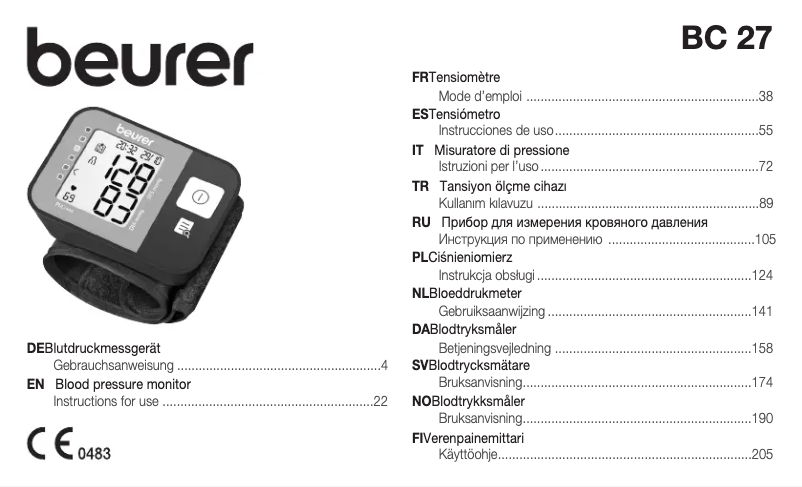 First page image of the manual for BC 27