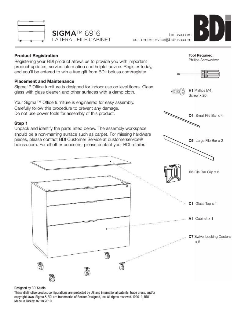 Page 1 of the manual User Manual BDI Sigma 6916