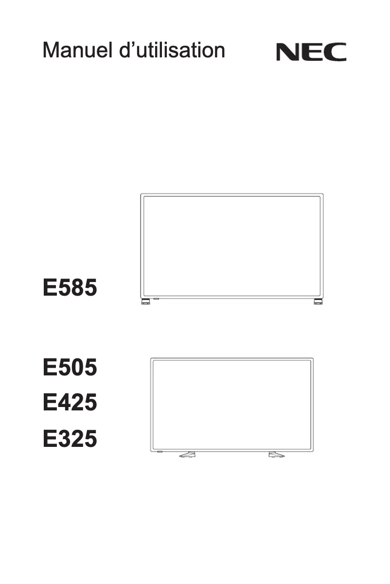 Page 1 of the manual User Manual NEC E425
