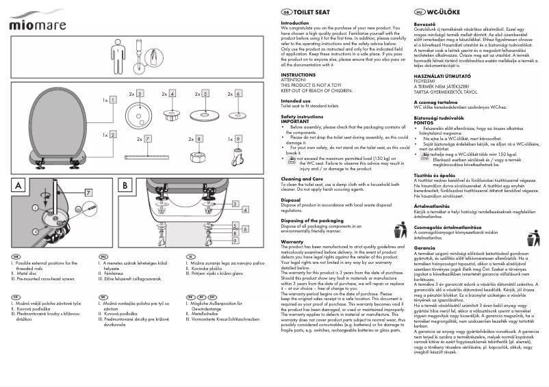Page 1 of the manual User Manual Miomare IAN 281981