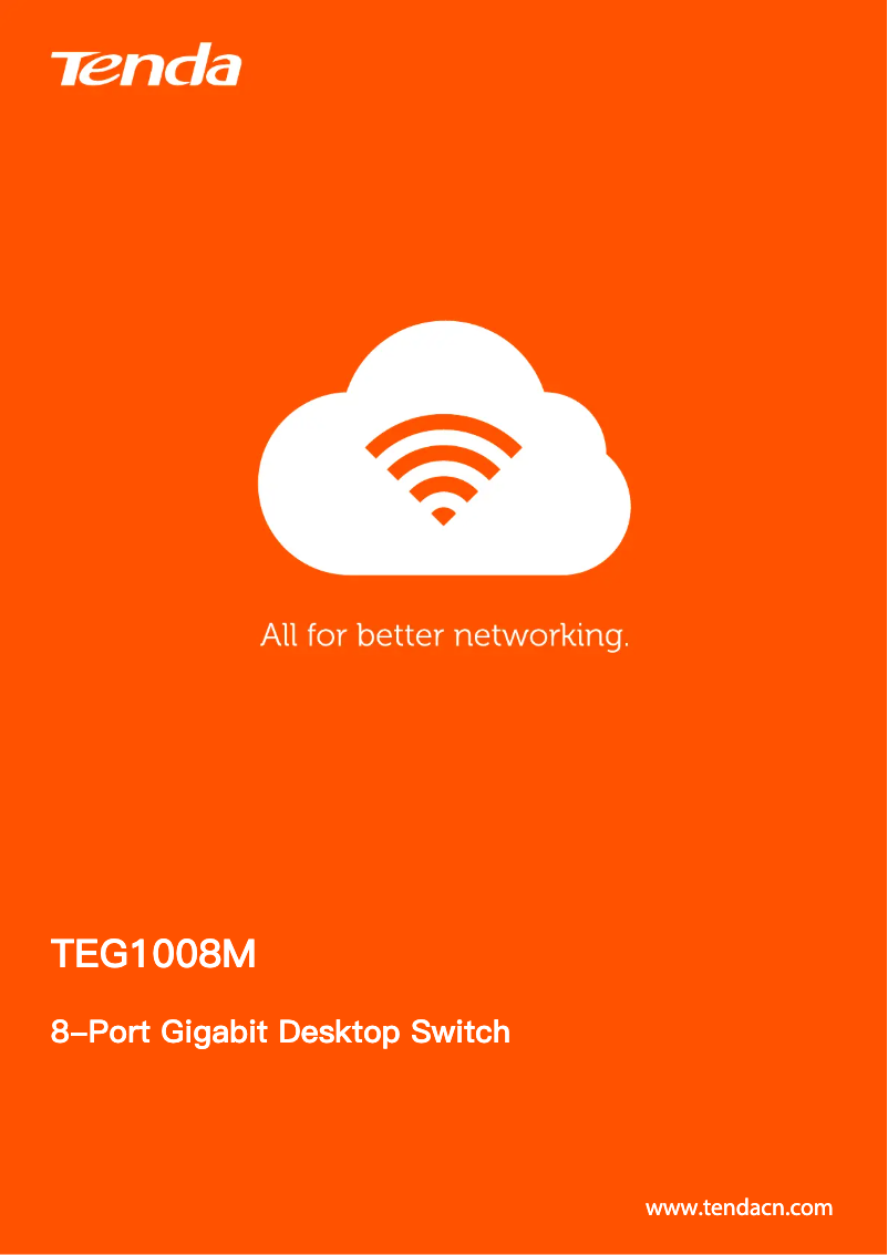 Page 1 of the manual Technical Sheet Tenda TEG1008M