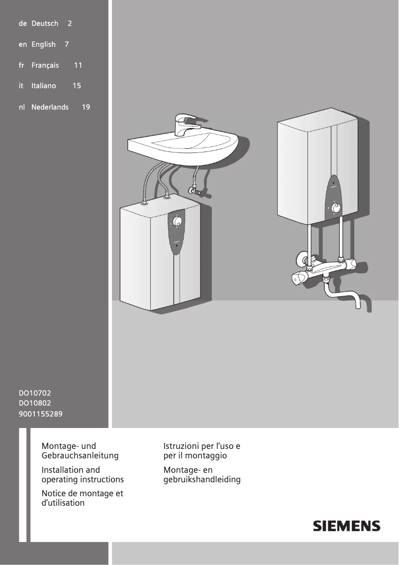 First page image of the manual for DO10702