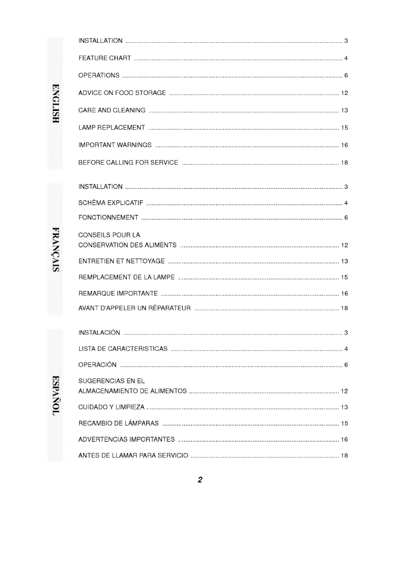 First page image of the manual for GR-462C