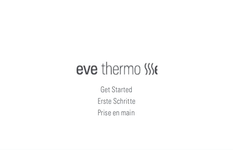 Page 1 of the manual User Manual EVE Thermo