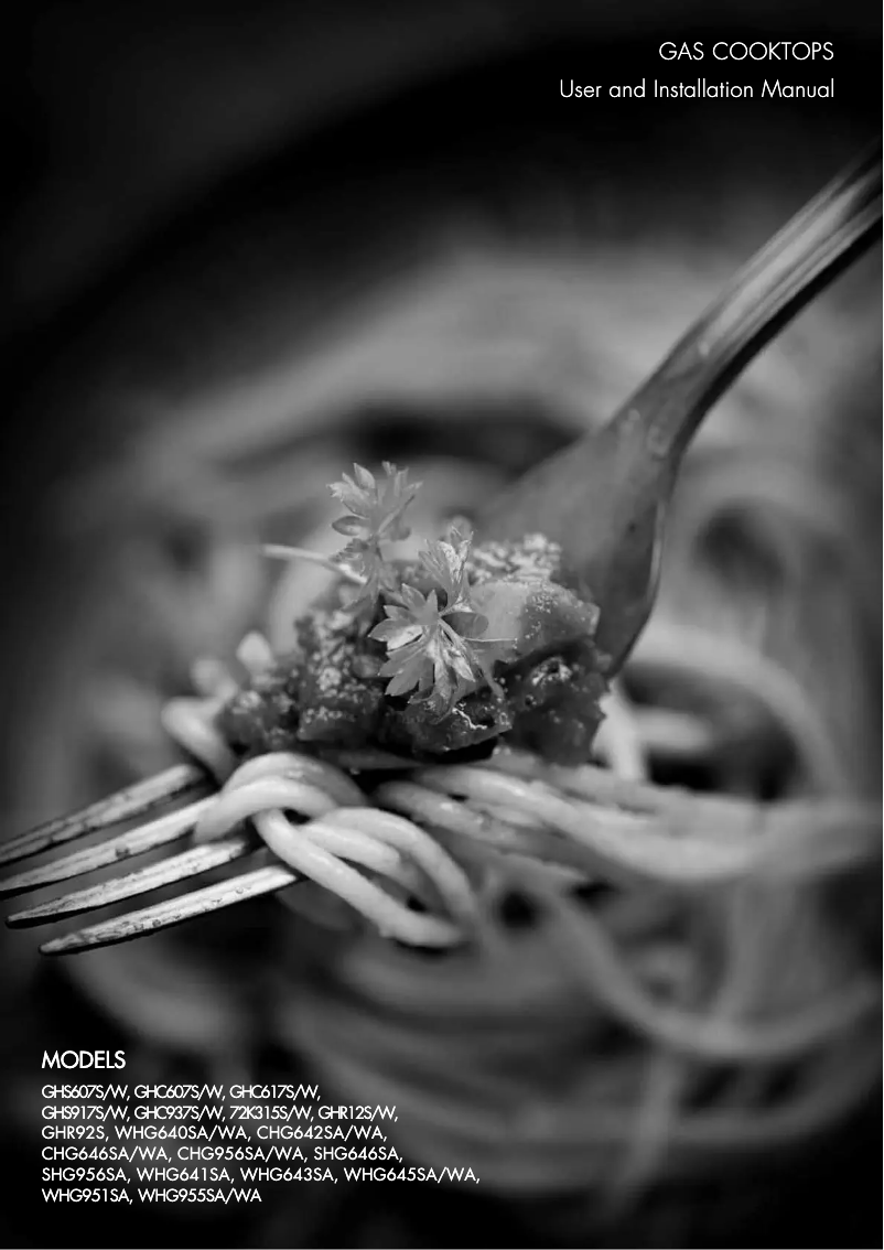 First page image of the manual for GHC937S