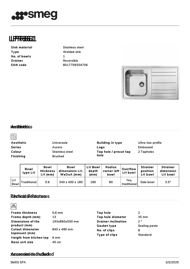 First page image of the manual for LPR861