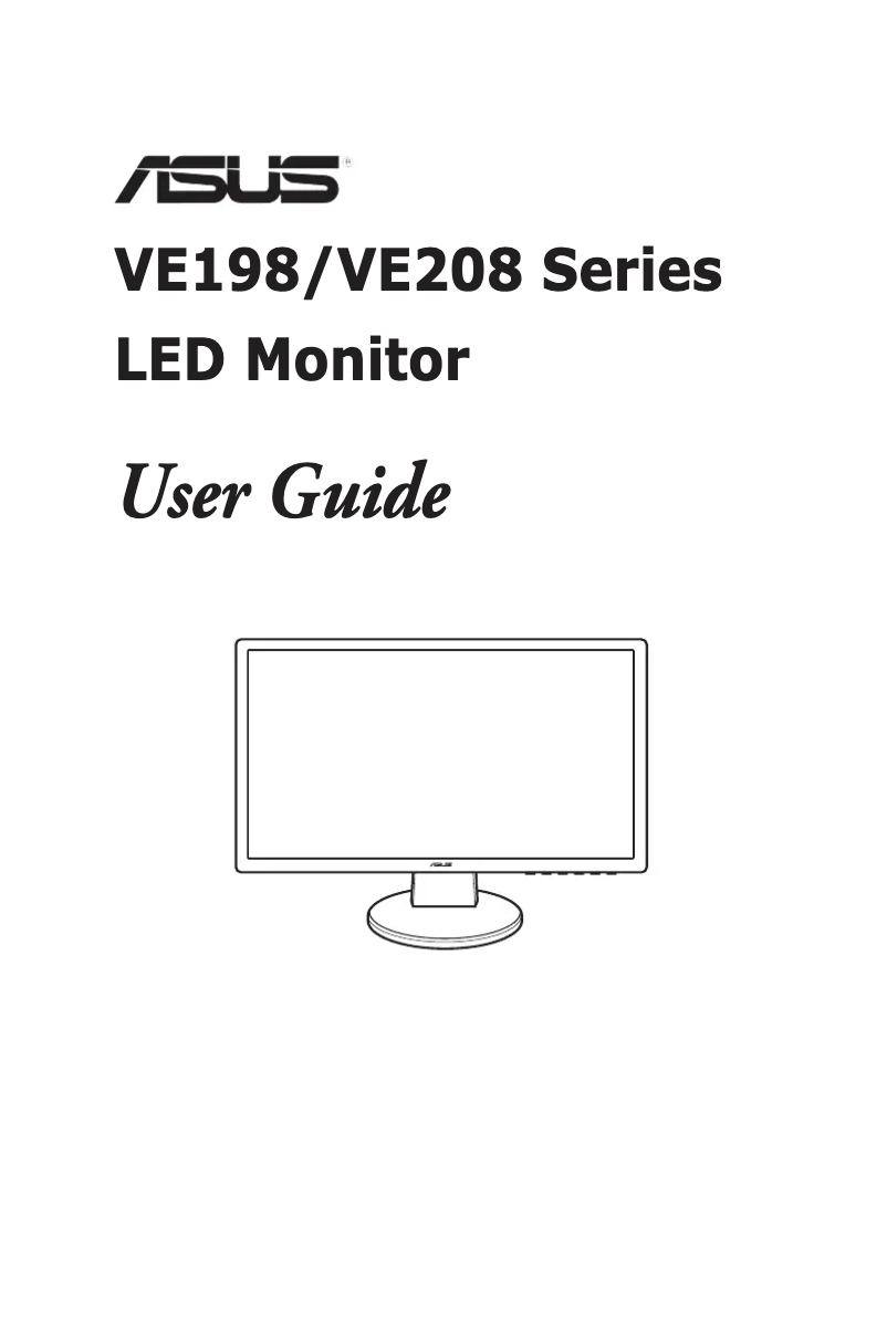Page 1 of the manual User Manual Asus VE208S