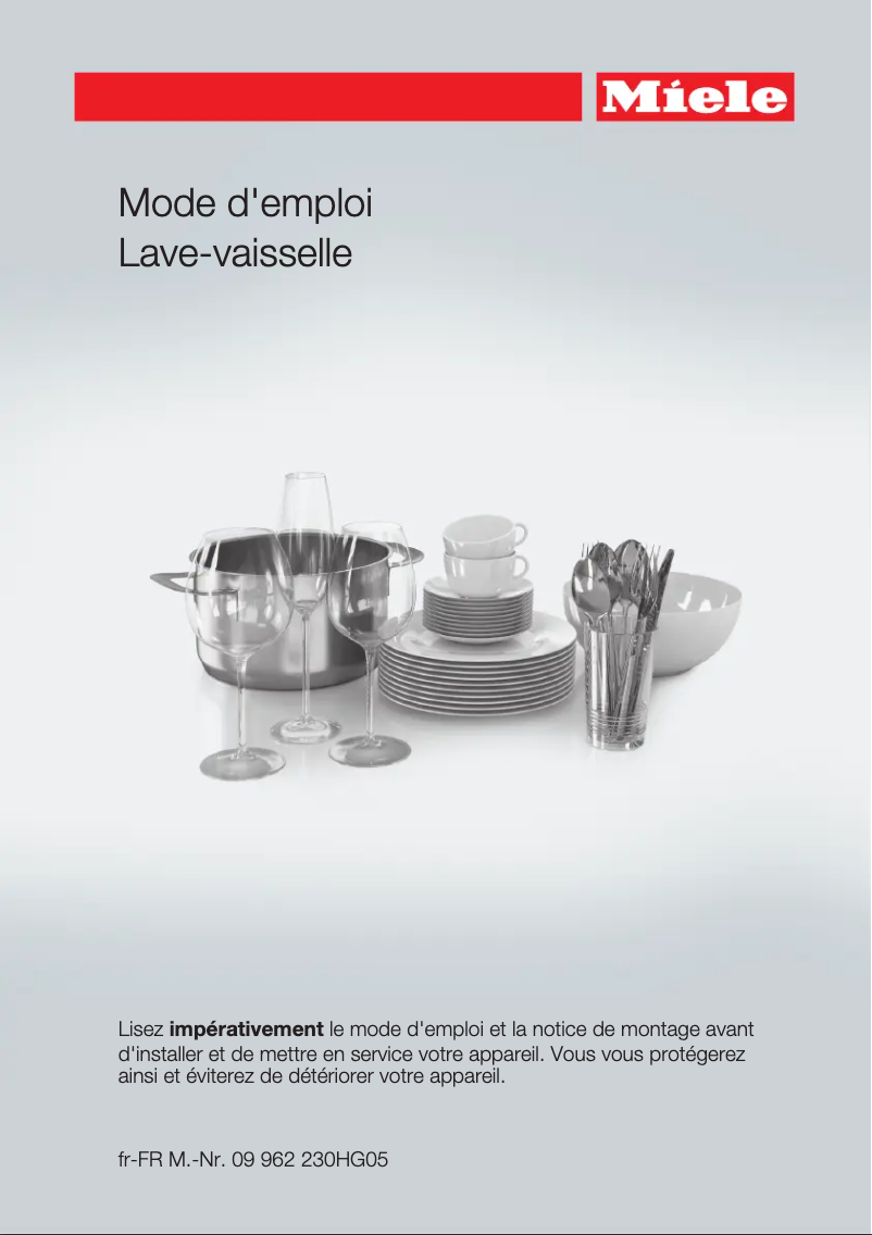 Page 1 of the manual User Manual Miele G 6588 SCVi XXL K2O