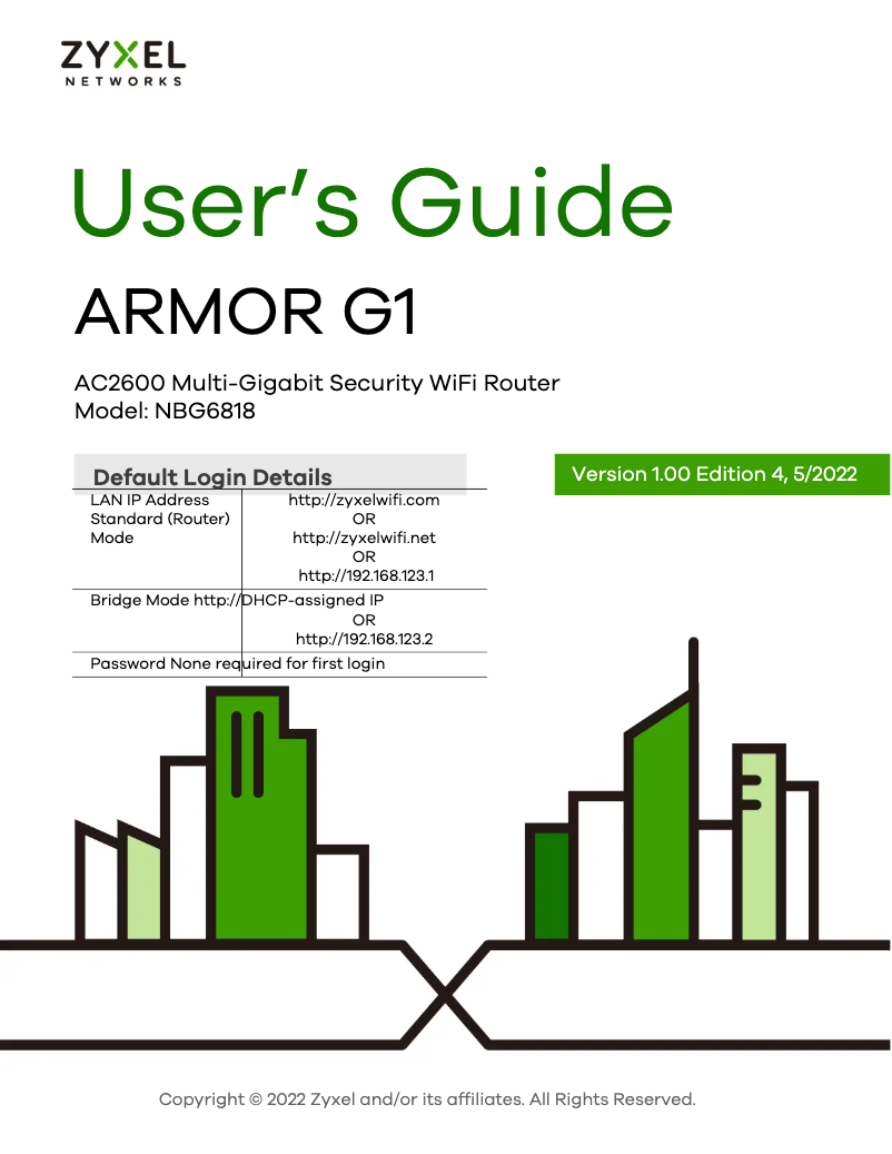 First page image of the manual for Armor G1