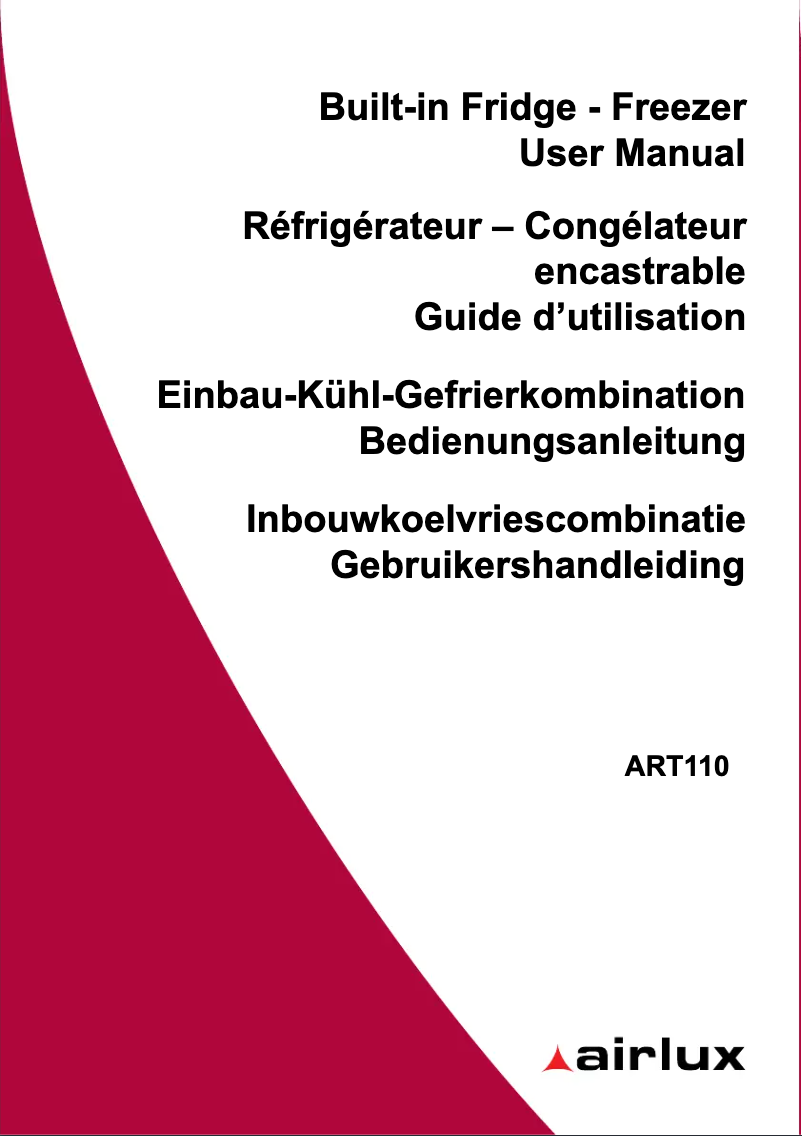 First page image of the manual for ART110