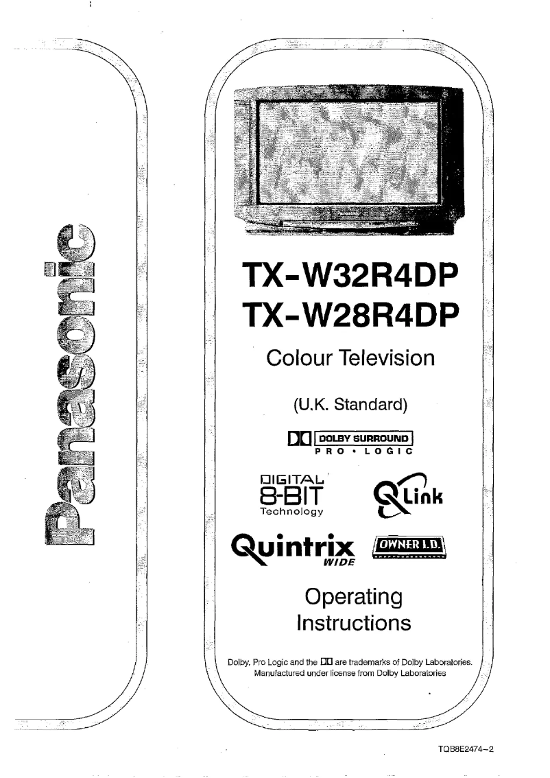 First page image of the manual for TX-W28R4DP