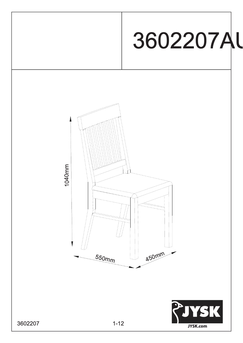 First page image of the manual for Aulum (180x200)