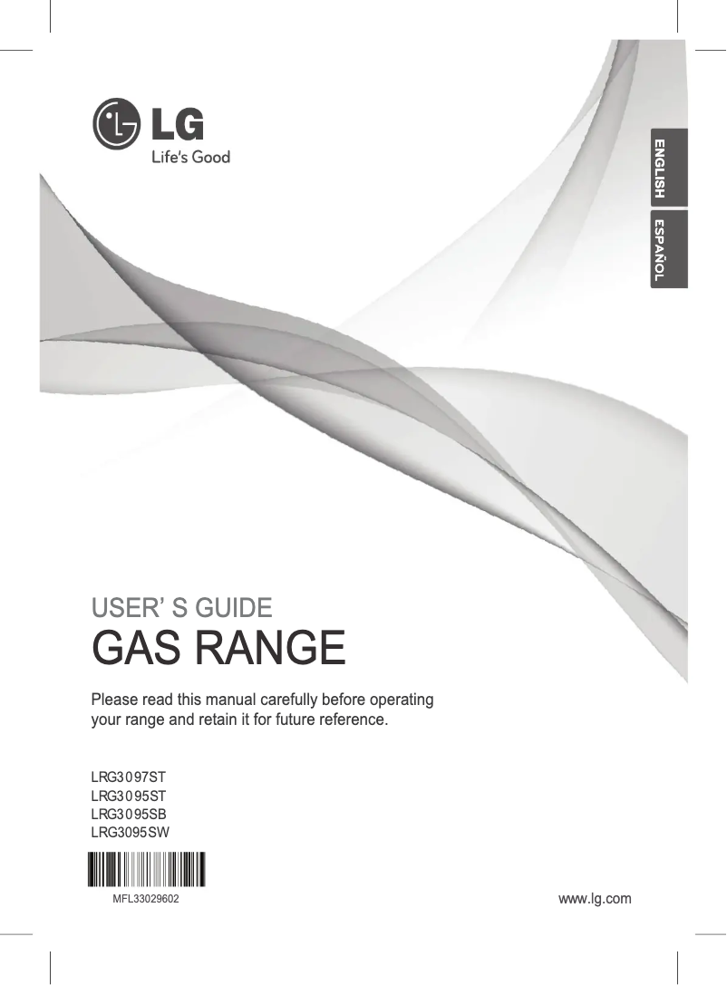 First page image of the manual for LRG3095SW