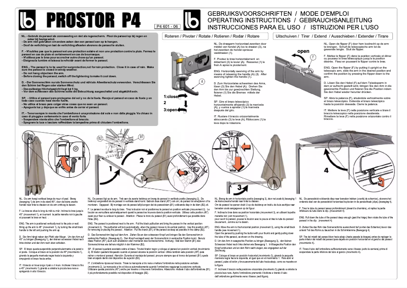 Page 1 de la notice Manuel utilisateur Prostor P4