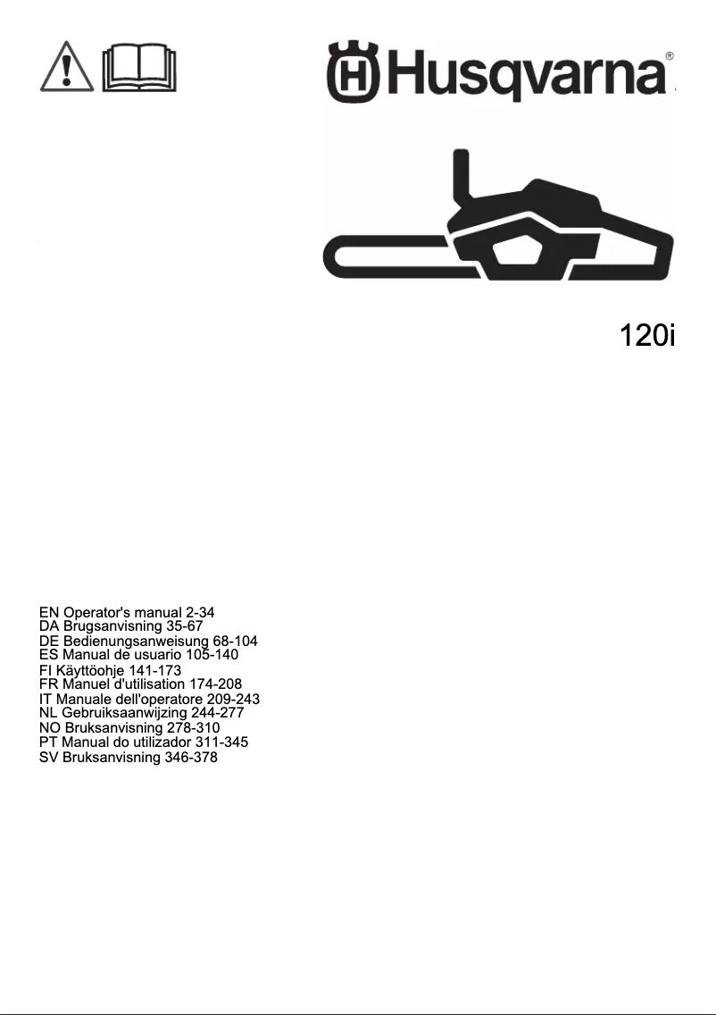 Page 1 of the manual User Manual Husqvarna 120i