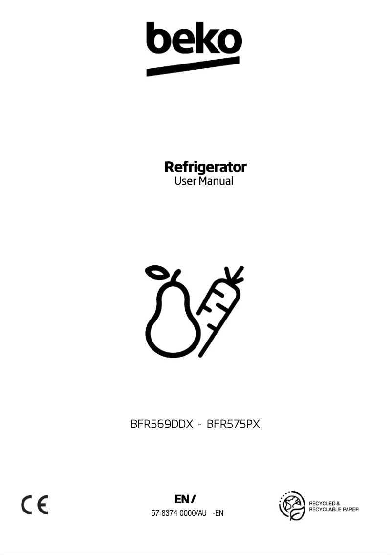 First page image of the manual for BFR569DDX