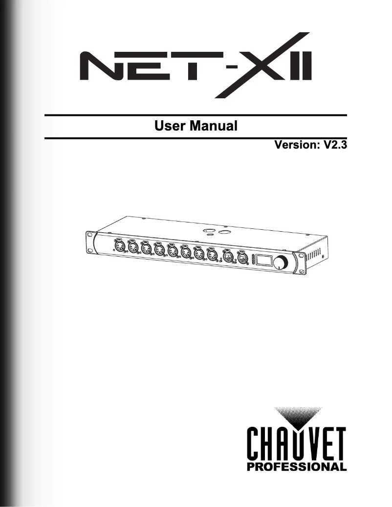 First page image of the manual for NET-X II