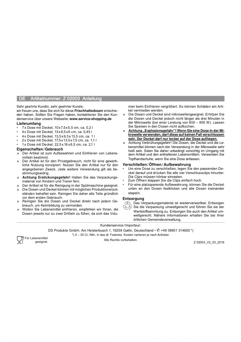 First page image of the manual for 03310