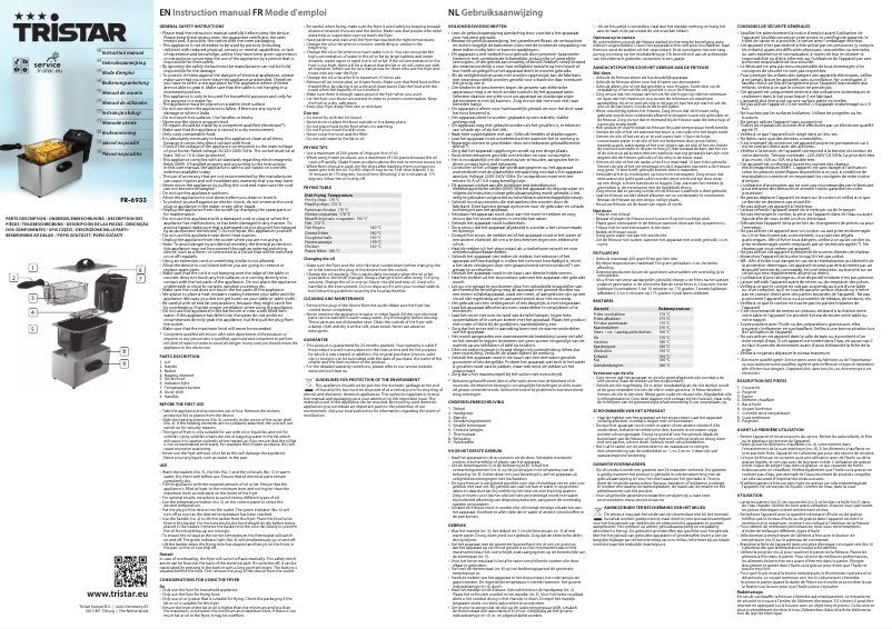 First page image of the manual for FR-6933