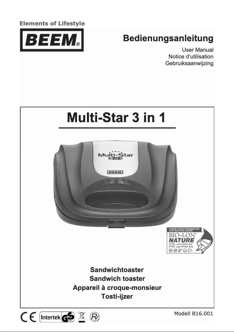 First page image of the manual for Multi-Star