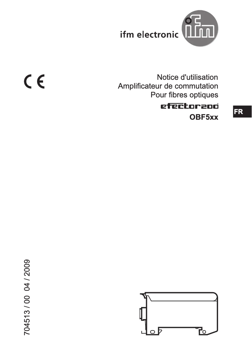 Page 1 of the manual User Manual IFM OBF501