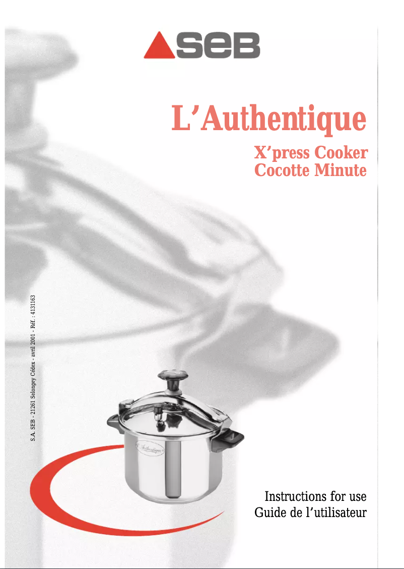 Page 1 of the manual User Manual SEB P05307