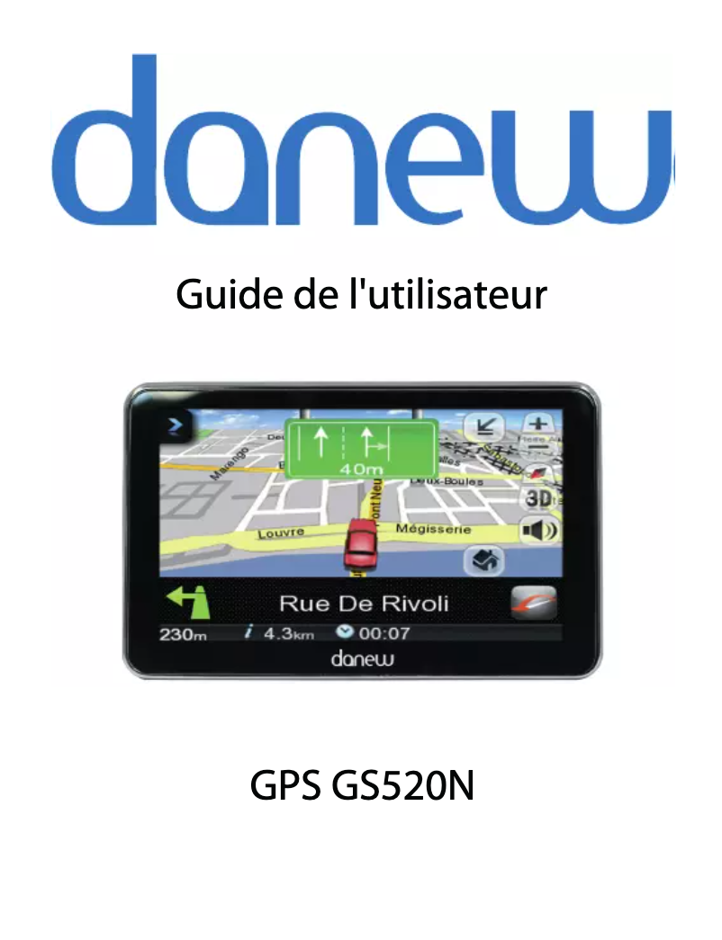 First page image of the manual for GPS GS520N