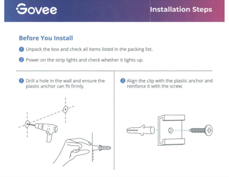 Page 1 of the manual User Manual Govee H6172