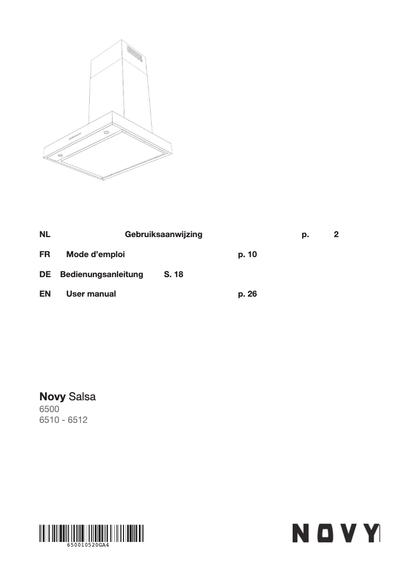 First page image of the manual for Salsa 6512